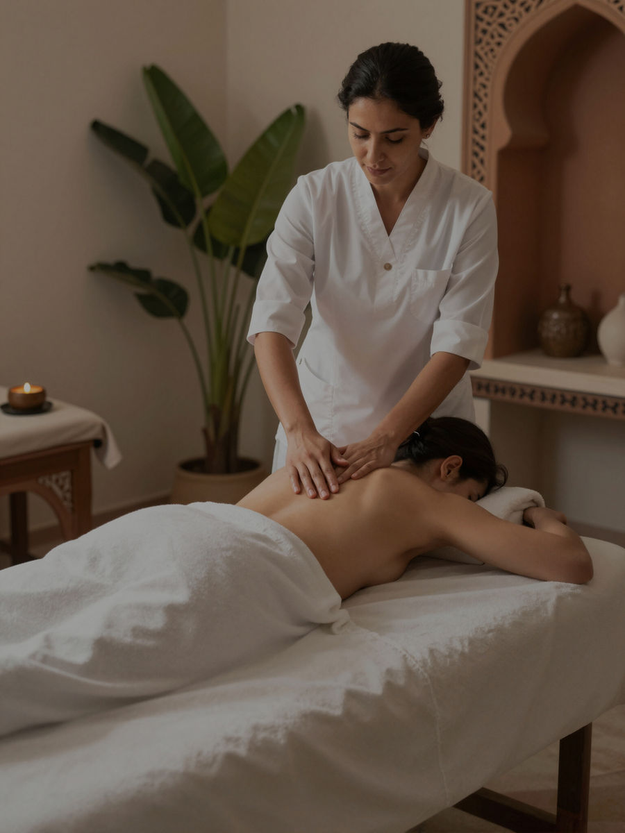 Massage du visage relaxant